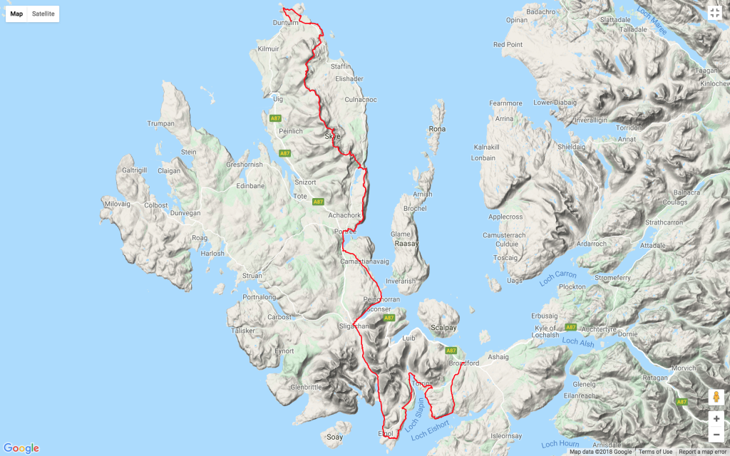 Isle of Skye Trail mapa