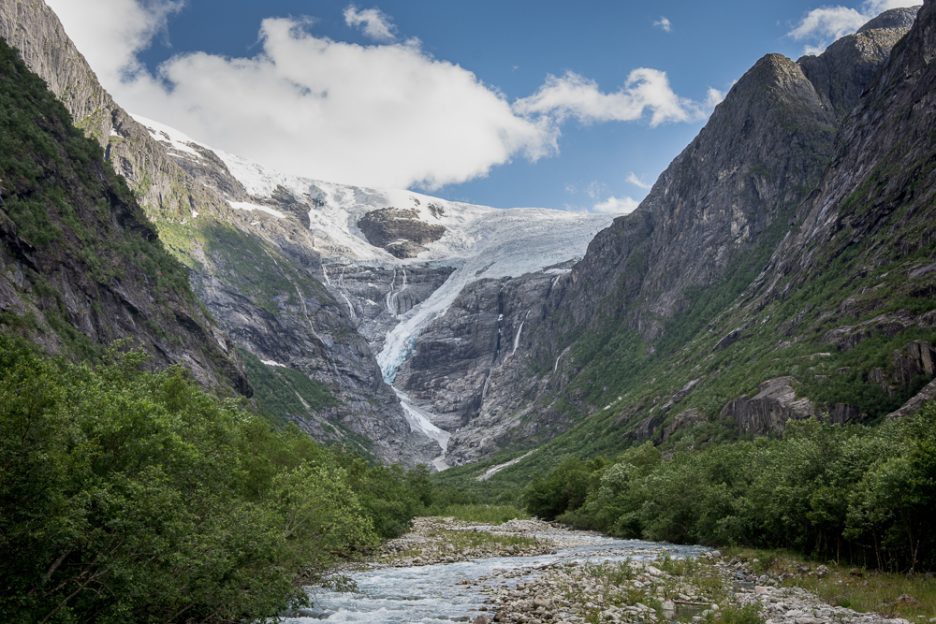Ledovec Bodalsbreen v národním parku Jostedalsbreen
