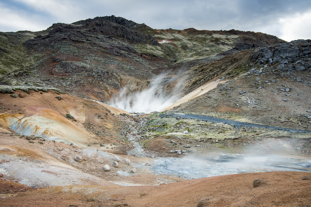 Islandský cestopis geotermální oblast krysuvik Seltun