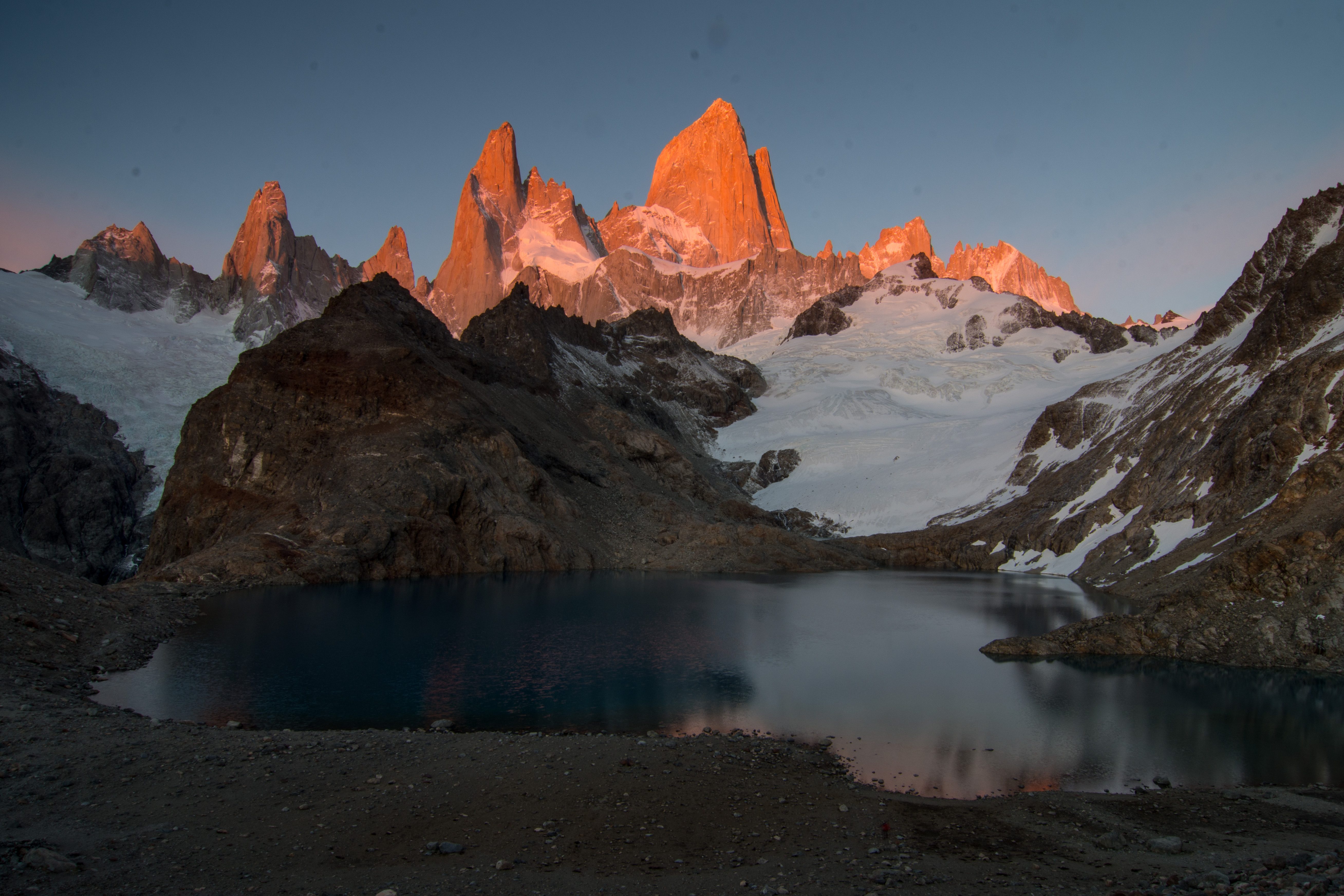 FAQ Pan-American Highway title - sunrise at Mt Fitz Roy, Patagonia