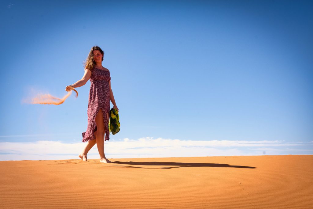 Luxusní pouštní kemp v poušti Erg Chebbi u Merzougy v Maroku
