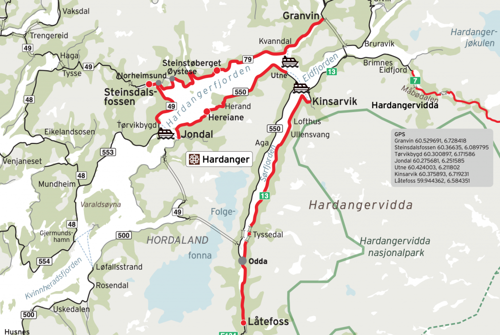 Norská národní scénická silnice Hardanger